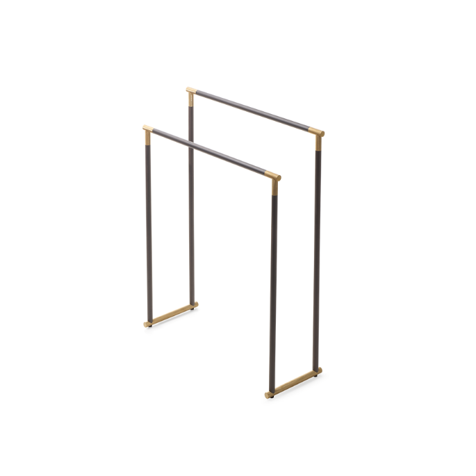 Decor Walther Club 0509366 CLUB HT handdoekstandaard mat donker metaal en mat goud