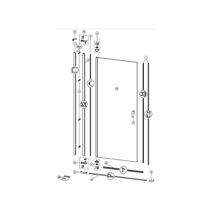 Huppe Design pure, 025166 lagerset