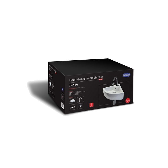San4U 2503565 One Pack Floor fonteinset wit keramiek/ chroom