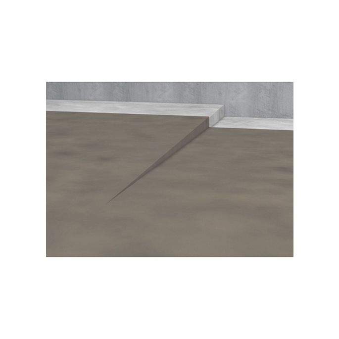 Blanke Aqua Keil 754280B125L (8485) afschotprofiel douchevloer 980x12,5x24 links RVS geborsteld