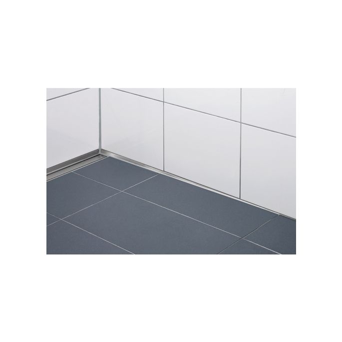 Blanke Aqua Keil Wand 840280B125R afsluitprofiel 2000x12,5x40mm rechts RVS geborsteld