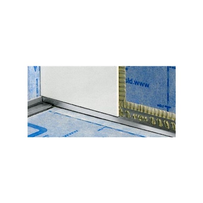 Blanke Aqua Keil Wand 840280B125R afsluitprofiel 2000x12,5x40mm rechts RVS geborsteld