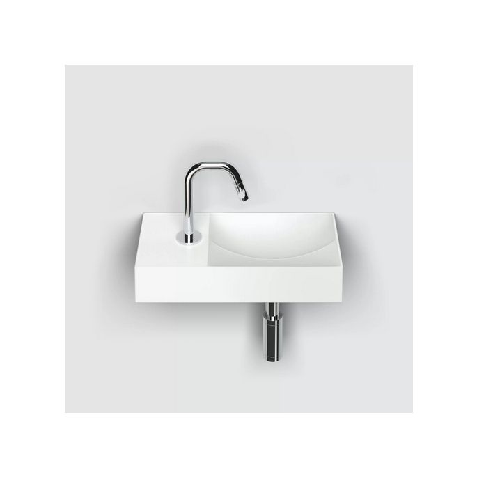 Clou Vale CL030216101L fontein 38x19cm met kraangat links mat wit keramiek