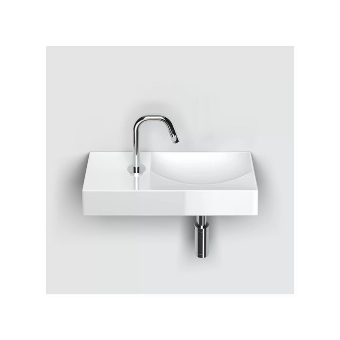 Clou Vale CL030316201L fontein 45x19cm met kraangat links glanzend wit keramiek