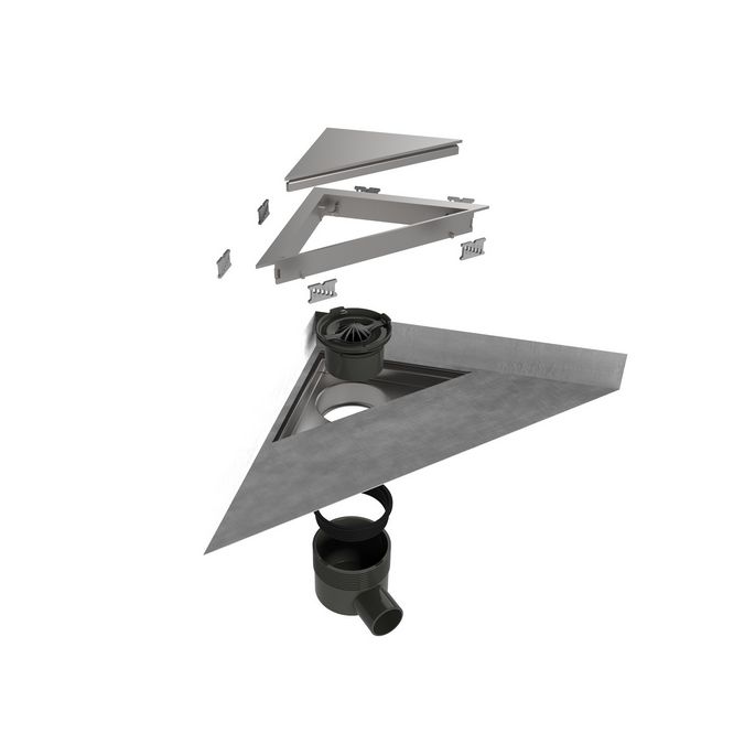 Easy Drain Aqua Jewels Delta AJDEZM doucheput 20x20cm zijuitloop