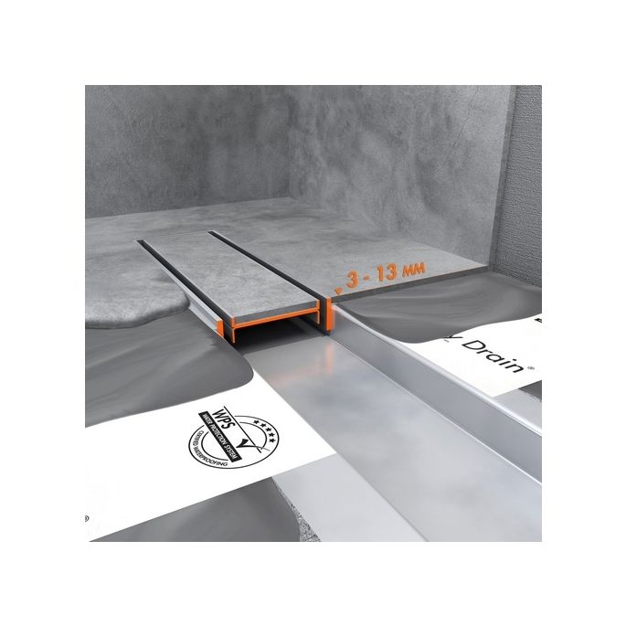 Easy Drain Compact 50 TAF Low EDM1TAFLT100050 douchegoot 100cm zijuitloop