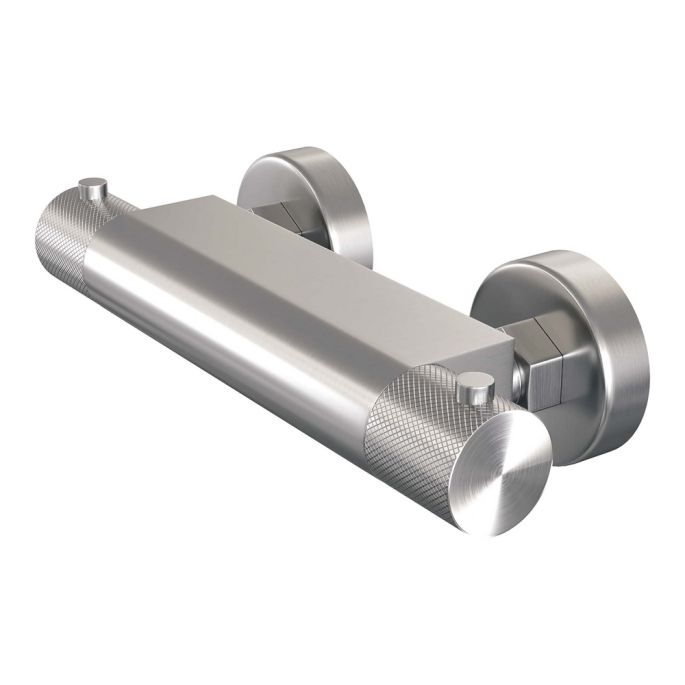 Brauer Carving 5-NG-086-2 opbouw douche thermostaatkraan SET 02 RVS geborsteld PVD
