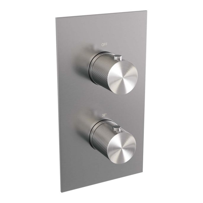 Brauer Carving 5-NG-135 thermostatische inbouw regendouche 3-weg omstelling SET 39 RVS geborsteld PVD