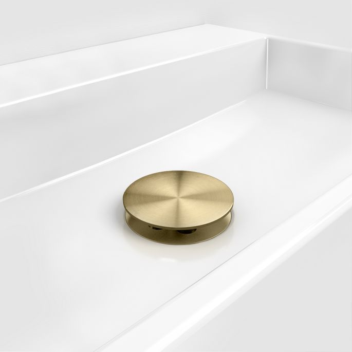 Clou Mini Wash Me CL/06.51022.82 plug met afdekkap goud geborsteld PVD