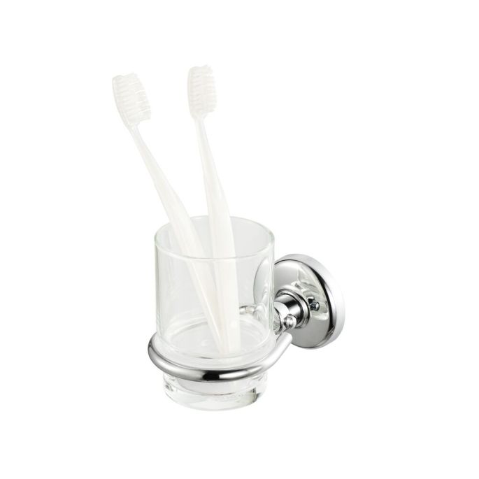 Geesa Hotel 915302-02 glashouder met glas chroom