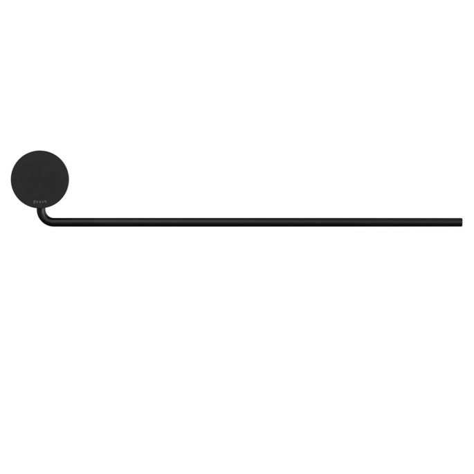 Geesa Opal Black 917205-06 handdoekrek 1 arm zwart
