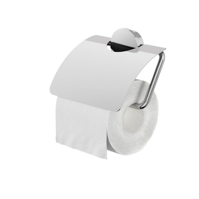 Geesa Opal Chrome 917208-02 toiletrolhouder met klep chroom