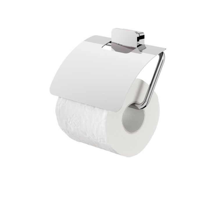 Geesa Topaz Chrome 917908-02-A toiletrolhouder met klep chroom