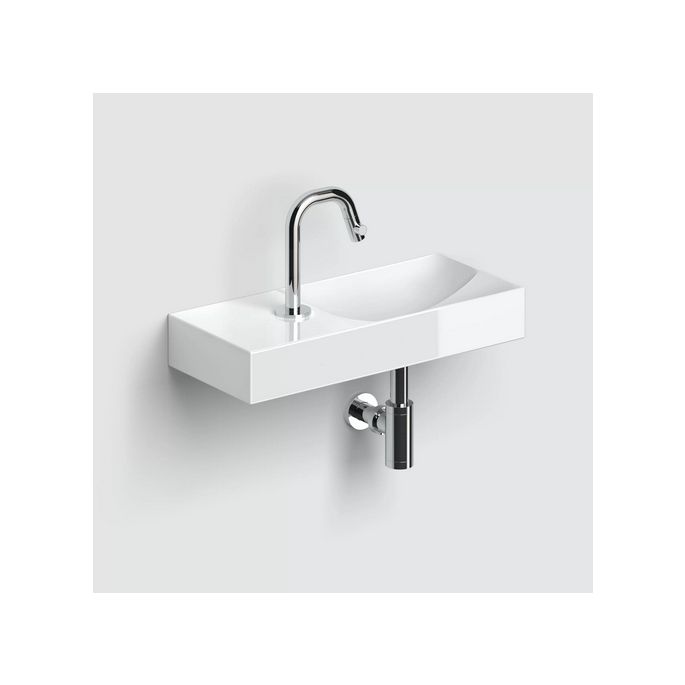 Clou Vale CL030316201L fontein 45x19cm met kraangat links glanzend wit keramiek