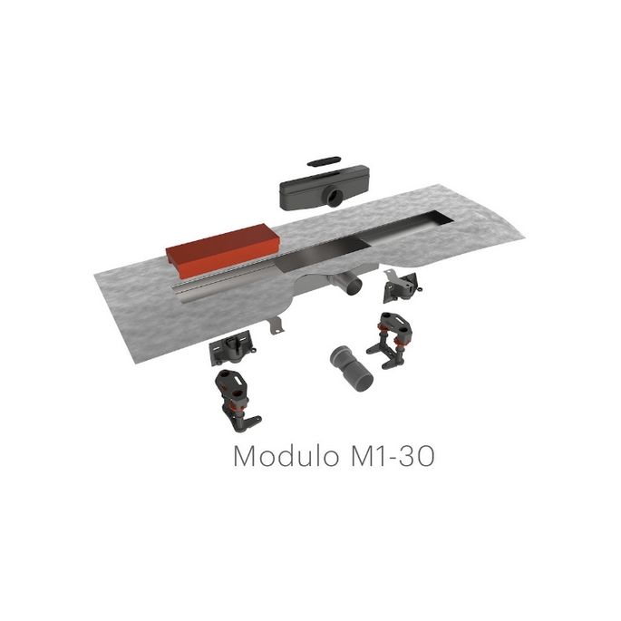 Easy Drain Compact 30 Modulo Stone EDM1NAT70030 douchegoot 70cm zijuitloop