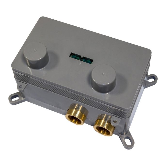 Brauer Carving 5-NG-205 thermostatische inbouw regendouche met drukknoppen SET 70 RVS geborsteld PVD