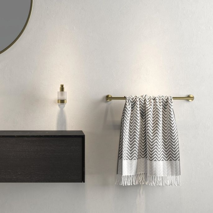 Geesa Nemox Brushed Gold 916507-07-60 wandhanddoekhouder 60cm goud geborsteld