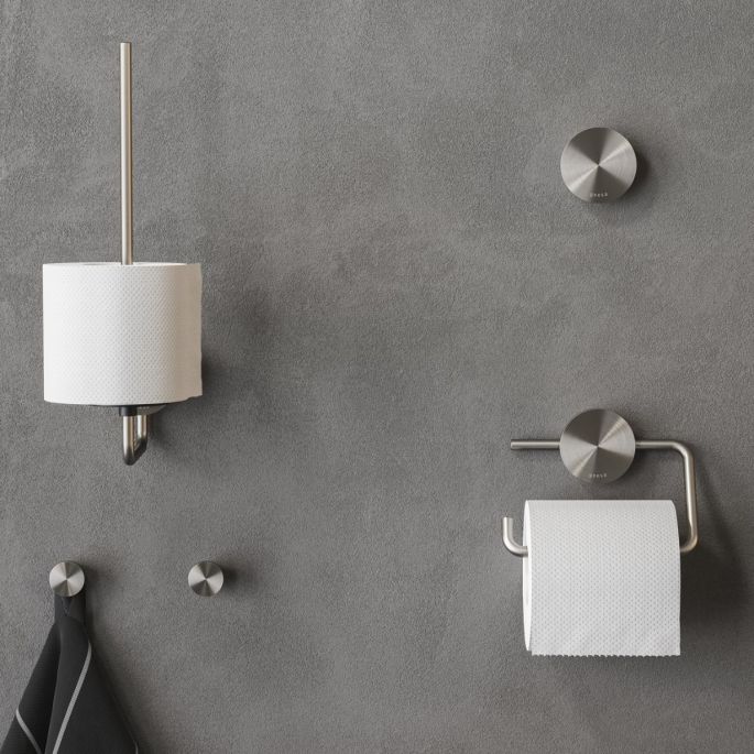 Geesa Opal Brushed Stainless Steel 917209-05 toiletrolhouder zonder klep RVS geborsteld