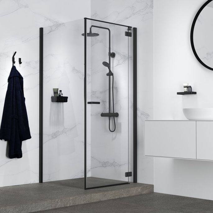 Geesa Frame 918801-06-06 douchemand 21 cm zwart