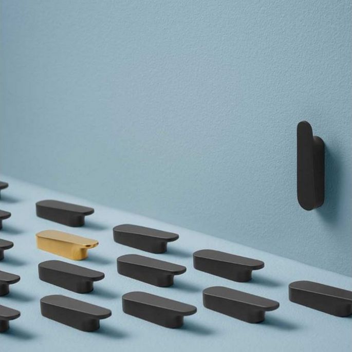 Pressalit Style PR70100 handdoekhaak geborsteld messing (2 stuks)