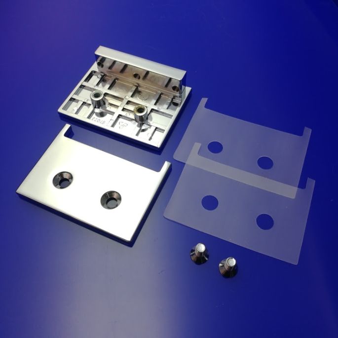 HSK Kienle E100313-O-41 C-scharnierdeel glashouder boven, chroom