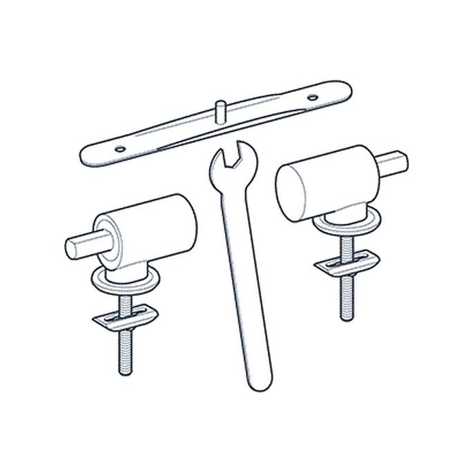 Geberit 244.202.00.1 set scharnieren voor wc-zitting SC QR F260