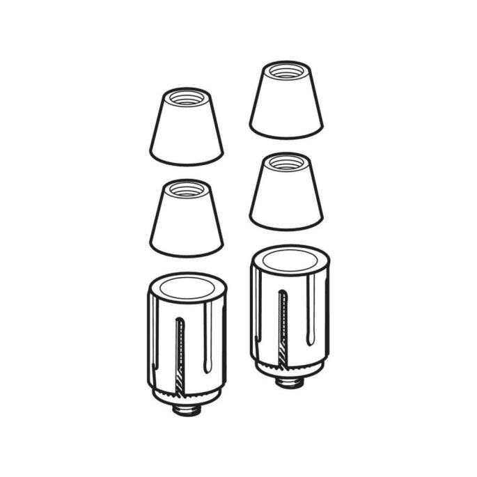 Geberit 597112000 set van 2 pluggen voor scharnieren toiletzitting