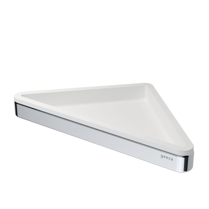 Geesa Frame 918803-02 hoekplanchet chroom/ wit