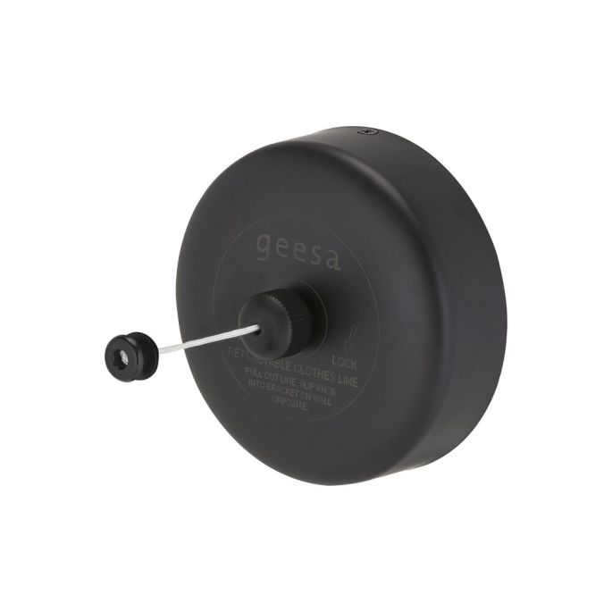 Geesa Hotel 91134-06 waslijn uittrekbaar 235 cm zwart