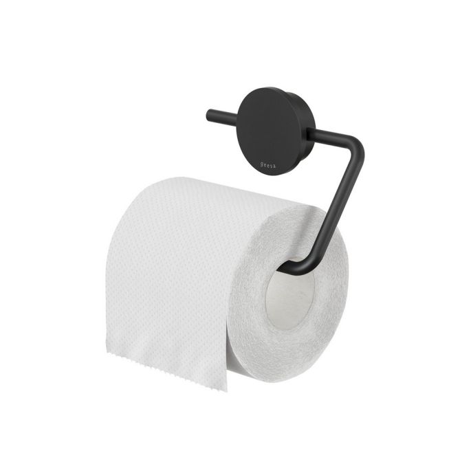Geesa Opal Black 917209-06 toiletrolhouder zonder klep zwart