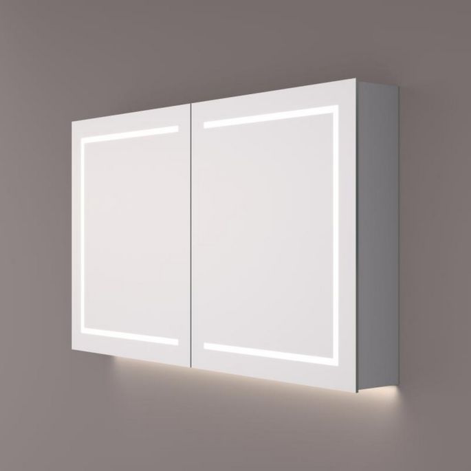Hipp Design SPK 62120 luxe spiegelkast met LED baan rondom en indirecte LED verlichting onder 120x70x14cm