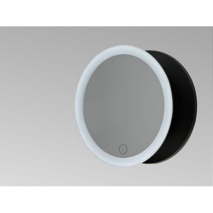 Hipp Design SPV1546 externe losse LED vergrootspiegel 5x zwart voor bevestiging op spiegel