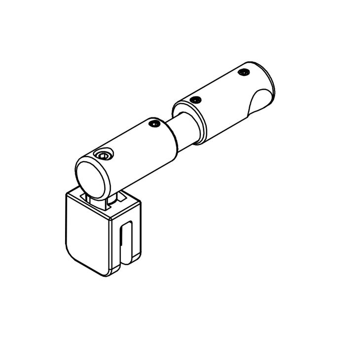 HSK E100322-12-90 kruis stabilisatiesteun 1220mm RVS look