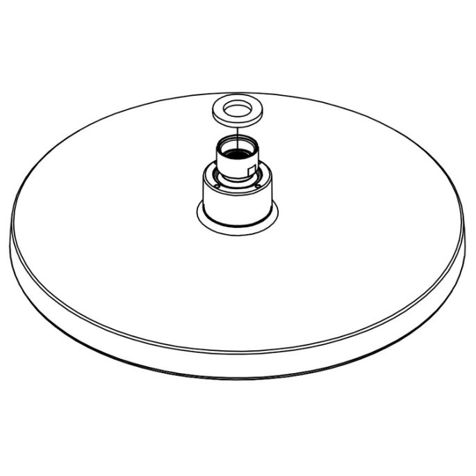 HSK Shower & Co! E98521-41-68 hoofddouche rond 250x18mm mat zwart