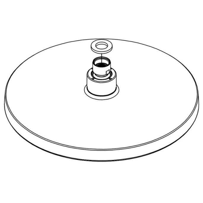 HSK Shower & Co! E98521-44-41 hoofddouche rond 255x21mm chroom