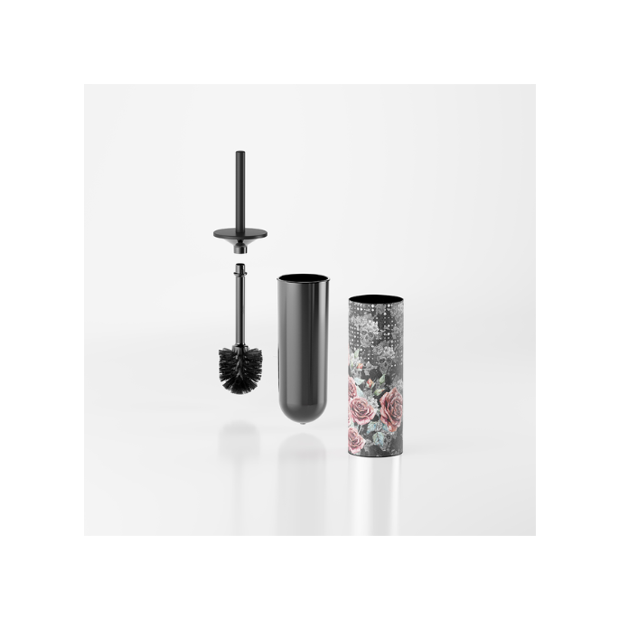 Inda MY Art La Santa AV014BNE12Y toiletborstelgarnituur mat zwart