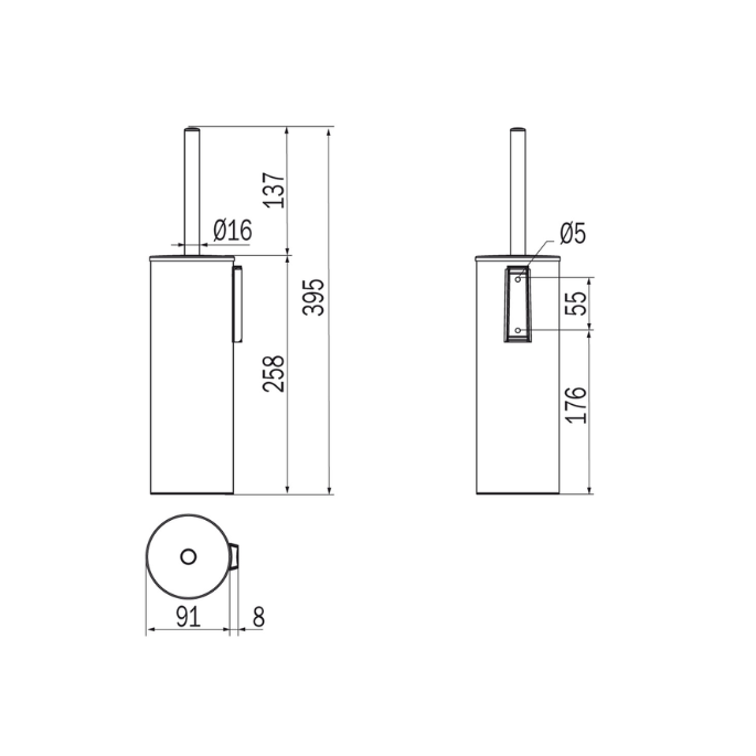 Inda MY Love AV014ADR toiletborstelgarnituur wand verguld 24 karaat goud 