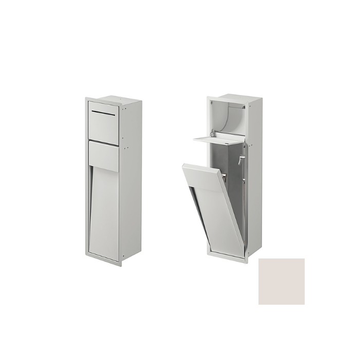 Inda MY Secret A8085BMP inbouwnis met toiletrolhouder en hygiënische douche190x660mm mat perla