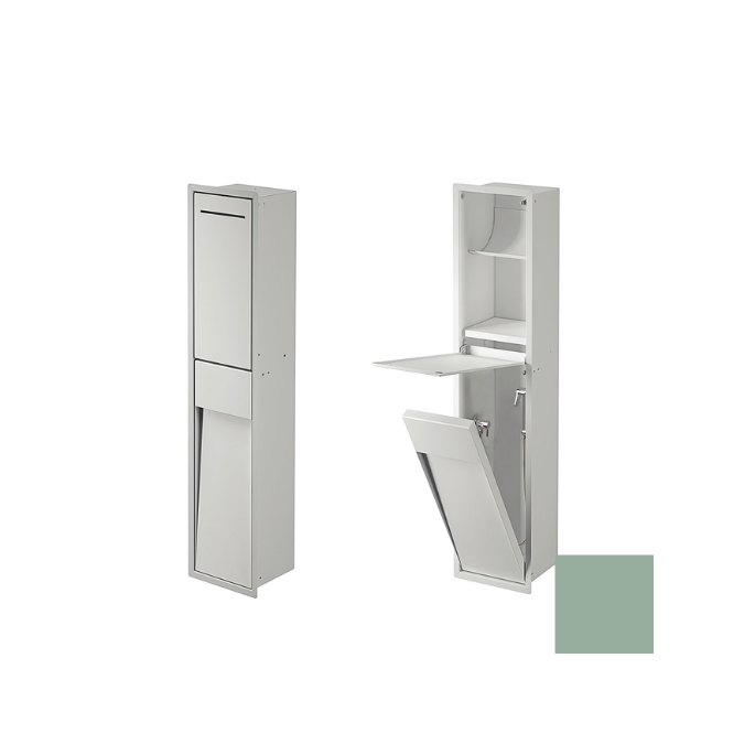 Inda MY Secret A8085DGD inbouwnis met toiletrolhouder en hygiënische douche 190x860mm mat giada