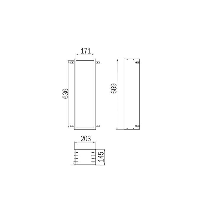 Inda MY Secret VT00301000 subframe voor A8085A en A8085B inbouwnis