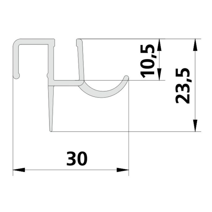 Kermi 2535894 spatwaterdichting 1 x 98,5cm