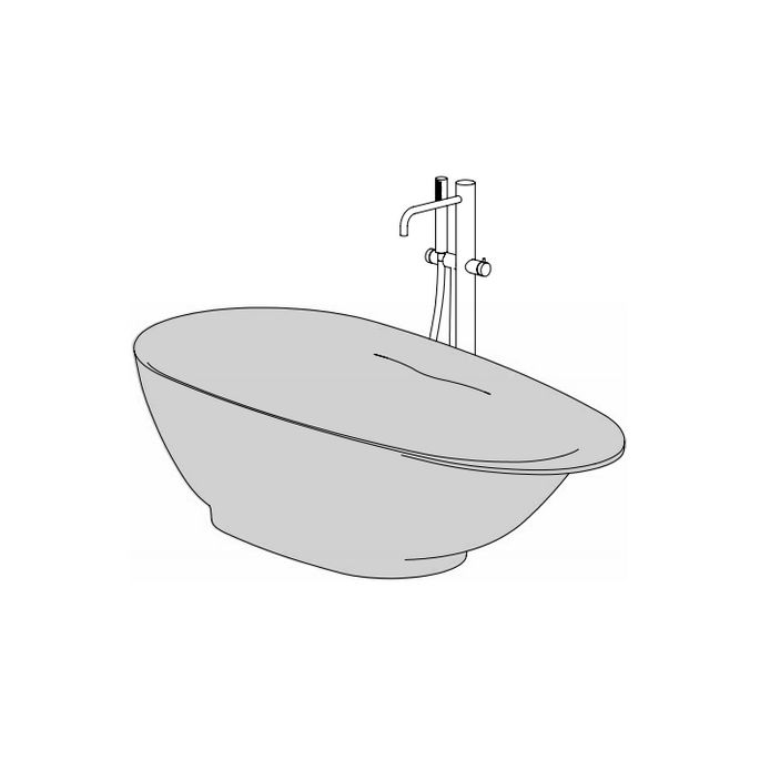 Clou First CL0513010 vrijstaand bad 182x82 aluite wit