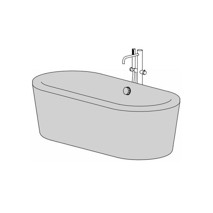 Clou InBe IB0540300 vrijstaand bad 178x80 wit