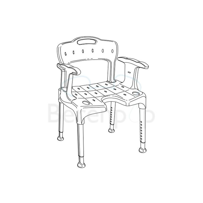 Etac Swift 81701430 douchestoel grijs