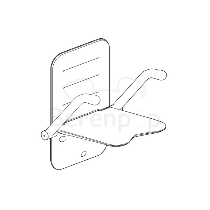 Etac Relax 81708050 douchezitting met armsteunen en rugleuning Volcano grijs