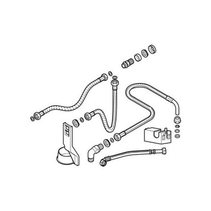 Geberit AquaClean 240396001 wateraansluitset opbouwreservoir aansluiting rechts