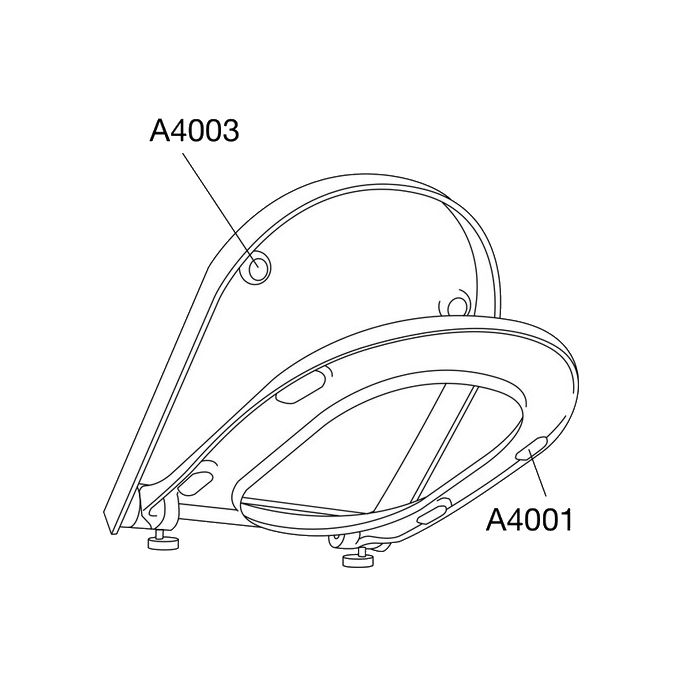 Pressalit 3 708000-D38999 toiletzitting met deksel wit