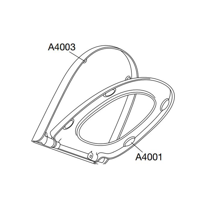 Pressalit 300+ 776000-DA8999 toiletzitting met deksel wit