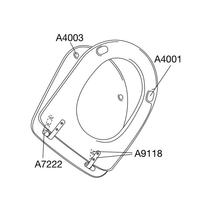Pressalit Magnum 104000-B33999 toiletzitting met deksel wit