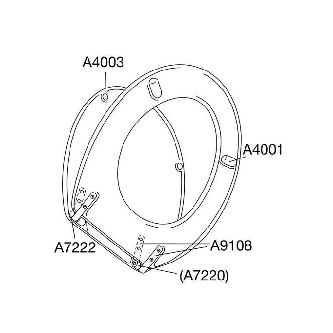 Pressalit Objecta 53011-BA1999 toiletzitting zonder deksel wit polygiene
